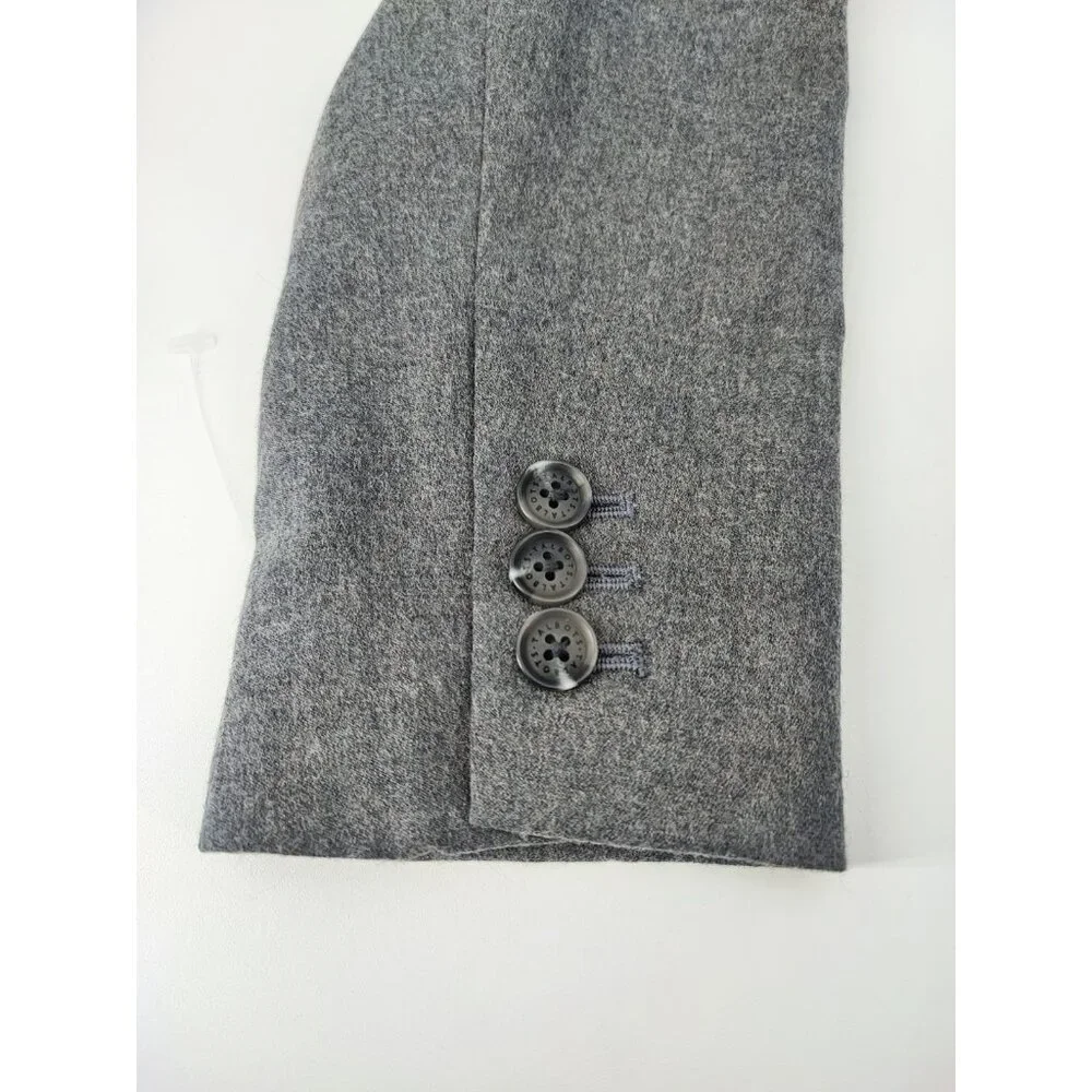Talbots Women’s Size 4 Blazer Gray Wool Single Breasted Career Business Jacket